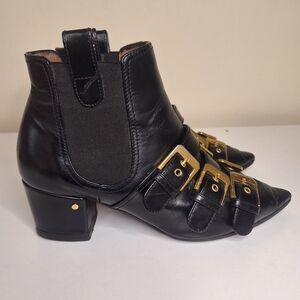 Laurence Dacade Paris Buckle Low Ankle Slip On Chelsea Style Boot EU 36 US 6
